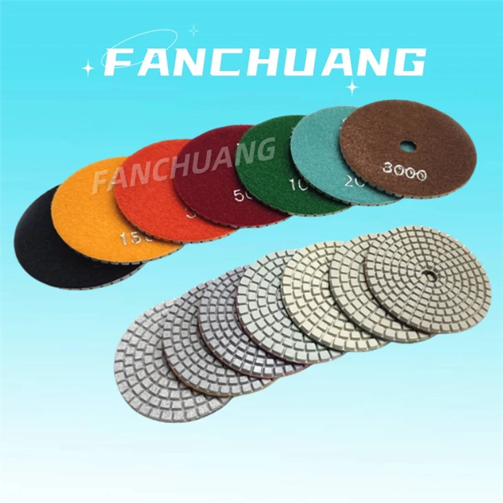 4 Inch 100mm Wet Resin Bond Flexible Marble Floor Grinding Wheel Polishing Granite Pads